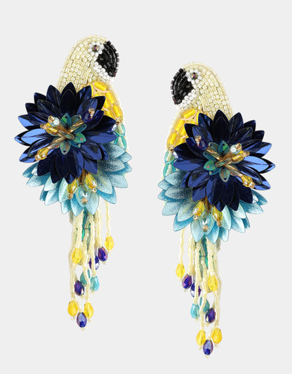 Boucles d'oreilles Parrot - Olivia Dar