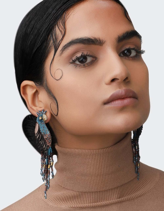 Boucles d'oreille Peacock - Olivia Dar