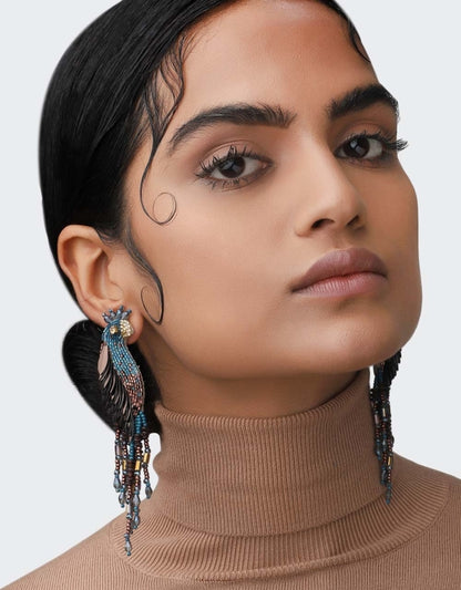 Boucles d'oreille Peacock - Olivia Dar