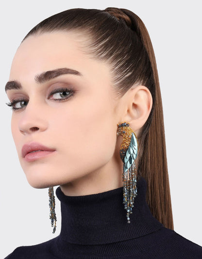 Boucles d'oreille Peacock - Olivia Dar
