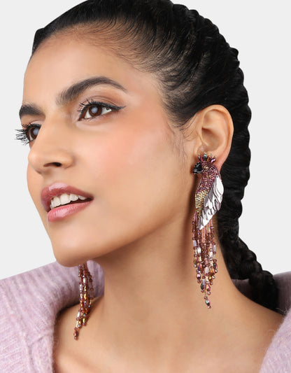 Boucles d'oreille Peacock - Olivia Dar