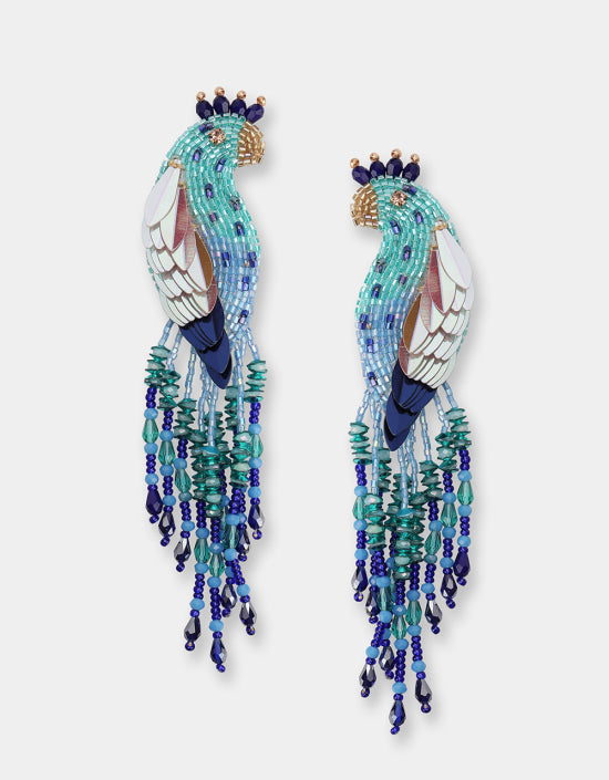 Boucles d'oreille Peacock - Olivia Dar
