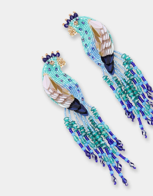 Boucles d'oreille Peacock - Olivia Dar