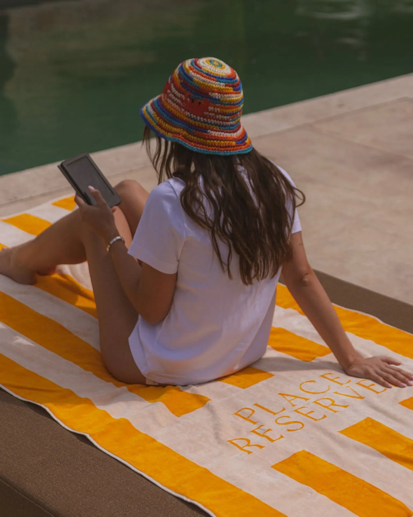 Grand drap de plage - Place réservée